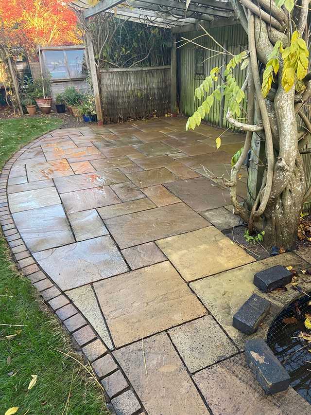 Power wash job on Malvern Patio - after